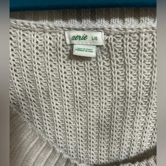 Aerie Gray and White Women's Sweater - Picture 3 of 4